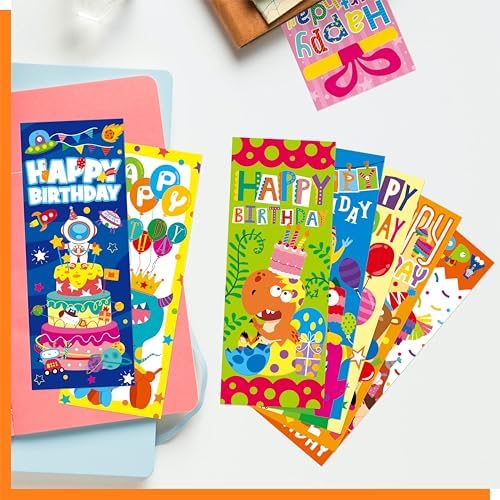 120 PCS Happy Birthday Bookmarks, 30 Unique Designs Double-Sided Read