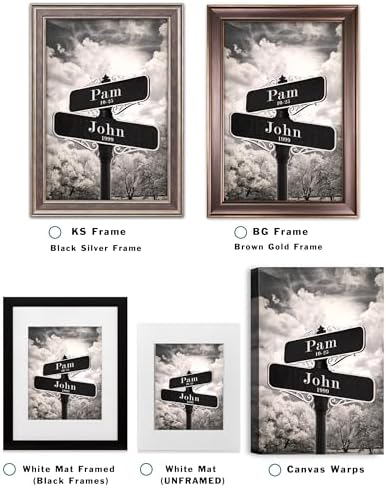 BOTTEGAARTS Lovers Crossroads Street Sign Art Unique Personalized