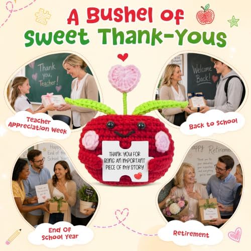 OASSIE Christmas Teacher Gifts for Women Men - Mini Positive Crochet