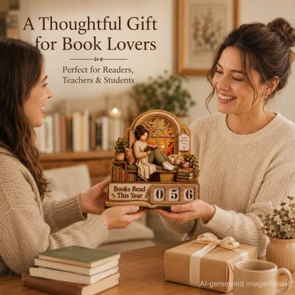 Book Lover Gifts for Women, Books Read This Year Counter Plaque
