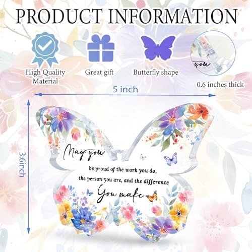 Butterfly Gifts for Women Coworker Teacher Thank You Gift for Teachers