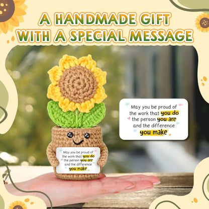 Sunflower Crochet Thank You Gifts, May You Be Proud of The Work