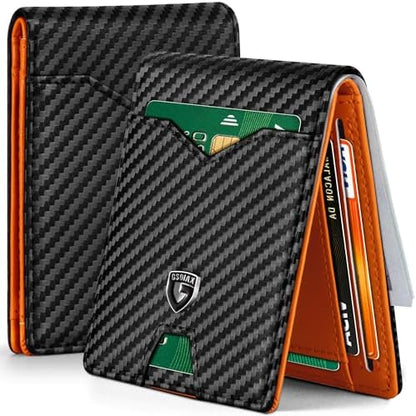 GSOIAX Slim Wallet for Men Rfid Blocking Leather Bifold Front Pocket