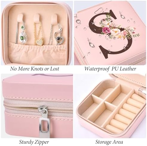 Inngeroo Travel Jewelry Case Box Organizer Personalized Gifts for