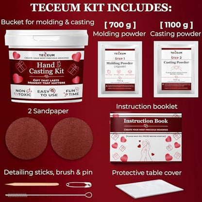 TECEUM Hand Casting Kit – Unique Gift for Couples, Family, Babies &