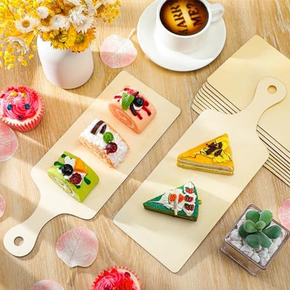 Marsui 12 Pieces Mini Wooden Cutting Board for Craft 11.8 x 4.3 Inch