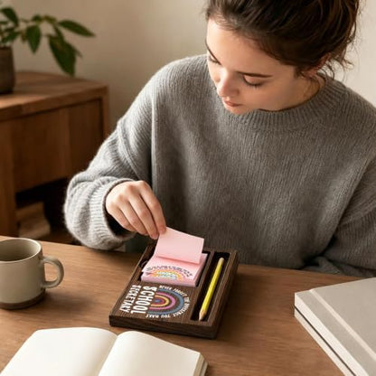 School Secretary Gifts, Sticky Note Holder for Desk, Thank You Gift