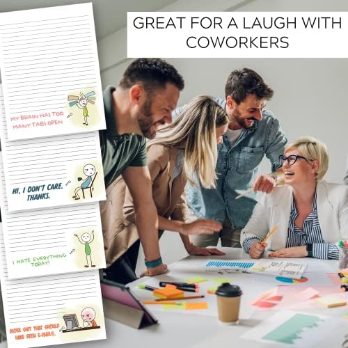 Super Funny Notepads - Hilarious Office Gift for Women Coworkers - Set