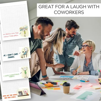 Super Funny Notepads - Hilarious Office Gift for Women Coworkers - Set