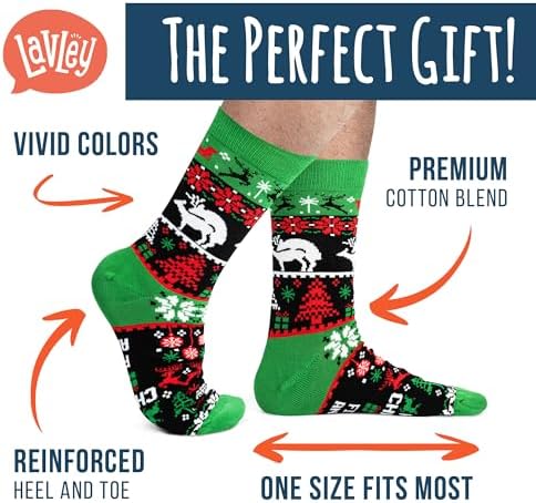 Lavley Funny Socks for Adults Novelty Stocking Stuffer Gift Men &