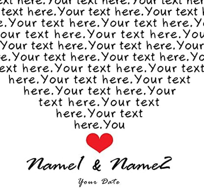 BOTTEGAARTS Personalized Song in Heart Shaped Photo or Canvas Prints