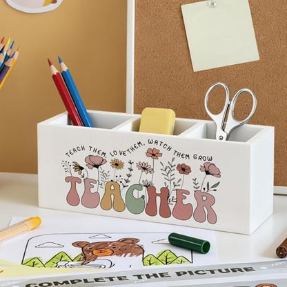 Teacher Appreciation Pen Pencil Utensil Holder for Women