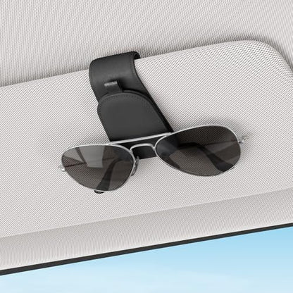 Sotfamily Magnetic Sunglass Holder for Car Visor, 2 Packs, Faux