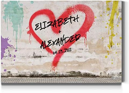 Renditions Gallery Graffiti Wall Personalized with Couple Names &