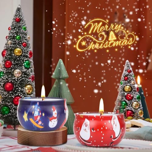 Christmas Candle Set, 8 Pack Christmas Scented Candles Gift Set, Bulk