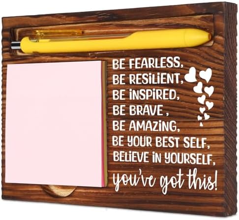 You’ve Got This Gift, Inspirational Wooden Sticky Note Holder for Desk