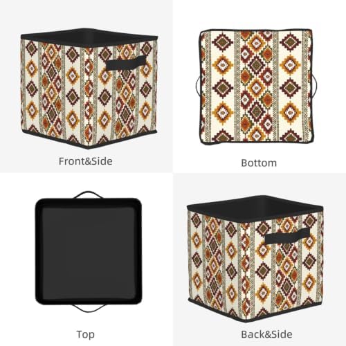 Fabric Storage Bins Closet Storage Bins - Boho Farmhouse Western
