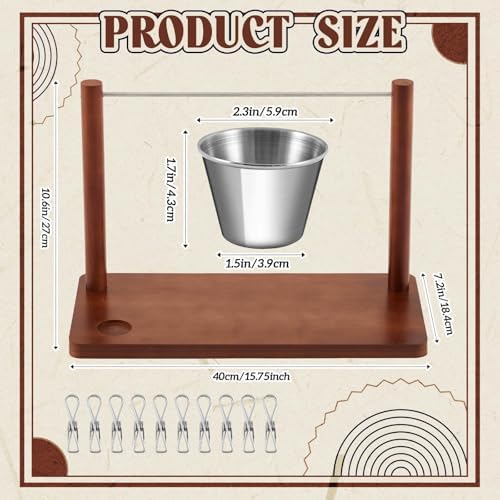 Acacia Wood 15.8 x 7.2 x 10.6 Inches Bacon Display Rack Wooden Bacon