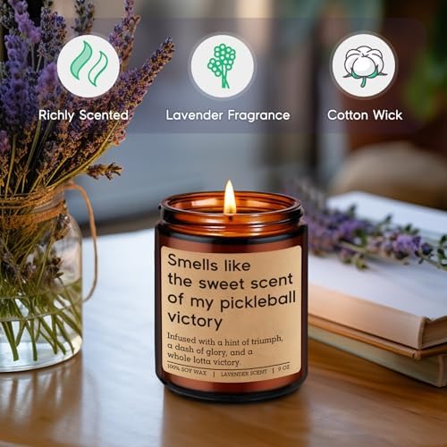 GSPY Candle, Pickleball Gifts for Women, Men - Pickle Ball Accessories