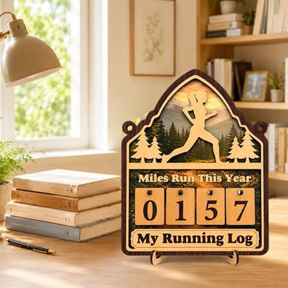 Running Gifts for Women Runners Miles Run This Year Tracker Decor