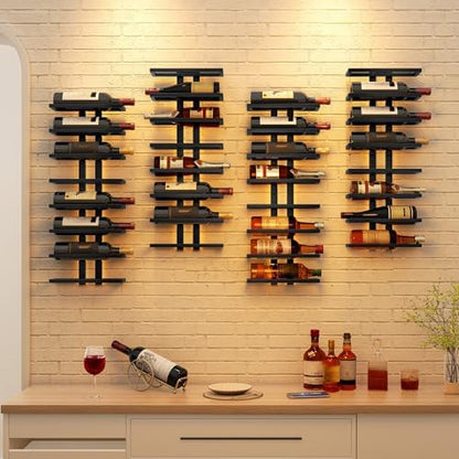 Hoctieon 8 Tier Wall Mount Wine Rack, Wall Racks for Wine Bottles