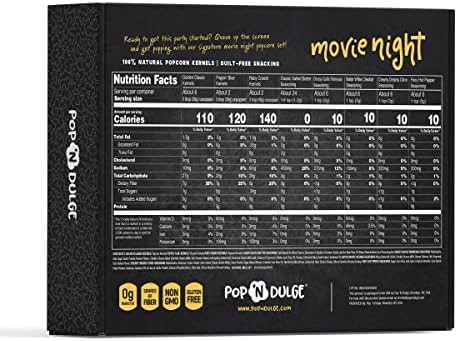 Pop n' Dulge Popcorn Movie Night Supplies 16 pcs Gift Set, 5 Gourmet