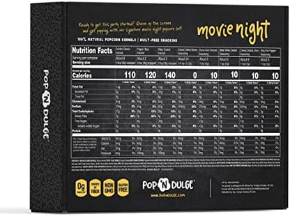 Pop n' Dulge Popcorn Movie Night Supplies 16 pcs Gift Set, 5 Gourmet