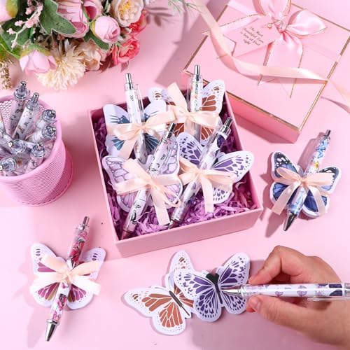 36 Sets 72Pcs Butterfly Sticky Notes with Pens Butterfly Lovers
