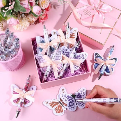 36 Sets 72Pcs Butterfly Sticky Notes with Pens Butterfly Lovers