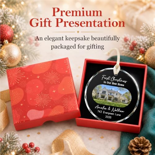 Personalized New Home Photo Ornament 2026, Housewarming Gift for