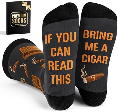 Cigar Gifts For Men - Cigar Socks, Smoker Accessories, Funny Gift