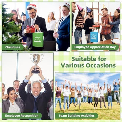 100 Pcs Employee Appreciation Gift Bags Bulk - Include 50 Paper Bags