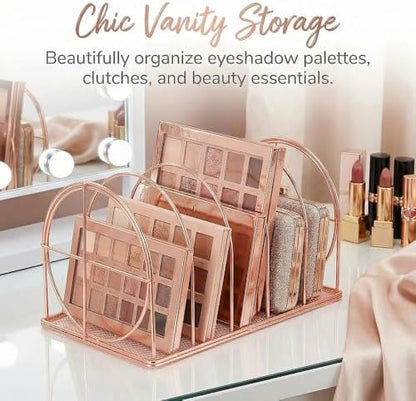 File Sorter Organizer, 5 Section Magazine Holder Rack, Desktop Round