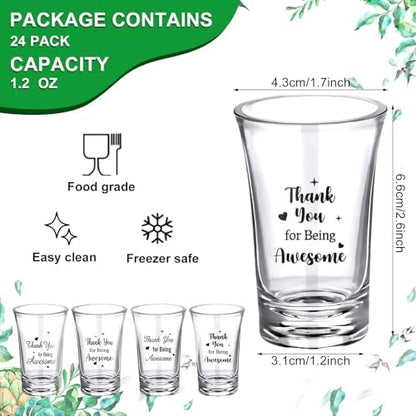 Karenhi 24 Pcs Shot Glasses Bulk, Adult Party Favors, Appreciation