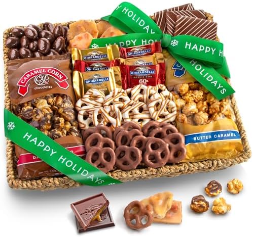 A Gift Inside Happy Holidays Chocolate Caramel and Crunch Grand Gift