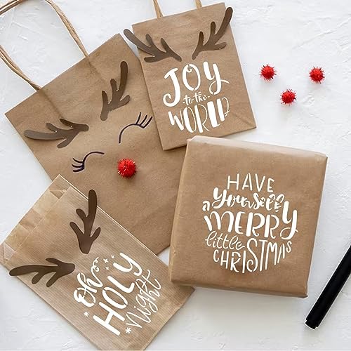 60pcs Small Christmas Stencils for Painting on Wood Ornament 3 Inch