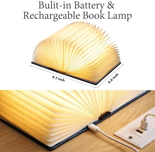 Uniwolk Book Lovers Gifts BookLamp - 5 Color Lights, 1200mah Battery