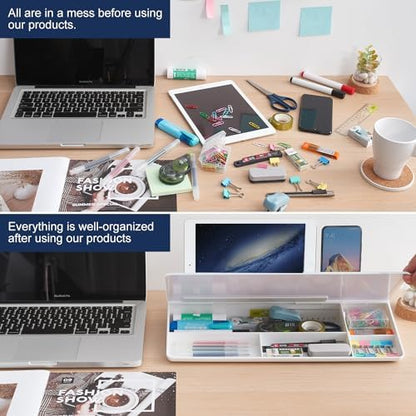 TSJ OFFICE Small Desktop Whiteboard -Glass Dry Erase Board Computer