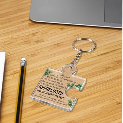Team Appreciation Gifts Bulk Thank You Keychains for Coworkers