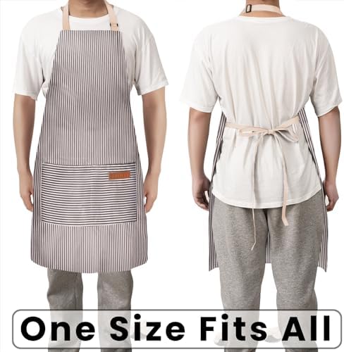 BeLuyi Adjustable Bib Apron with 2 Pockets Chef Cooking Kitchen