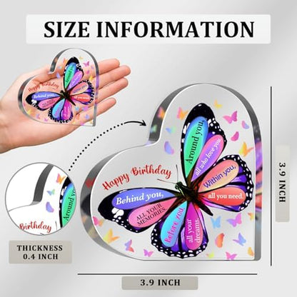 Butterfly Acrylic Birthday Gift, Keepsake for Women, Men, Friends