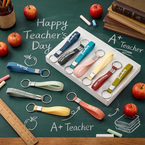 Sureio 12 Pcs 6 Styles Teacher Appreciation Gifts Bulk Silicone