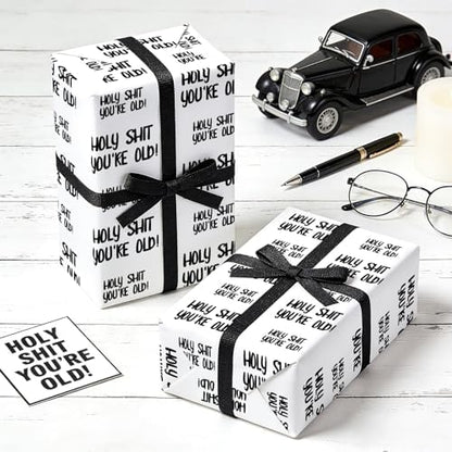 WRAPAHOLIC Funny Birthday Wrapping Paper Roll - Mini Roll - 17 Inch ×