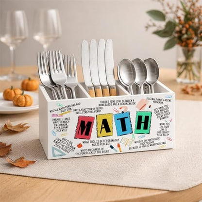 Math Teacher Gifts Pen Holder Organizer Desk Decor, End of Year