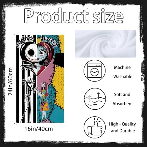 2Pcs Halloween Kitchen Towels Nightmare Before Holiday Christmas Decor