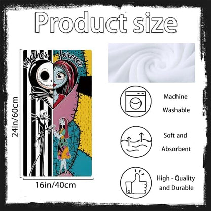 2Pcs Halloween Kitchen Towels Nightmare Before Holiday Christmas Decor