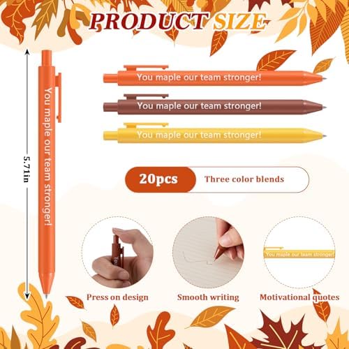 20 Sets Fall Party Favors, Fall Gifts Bulk for Coworker, Employee