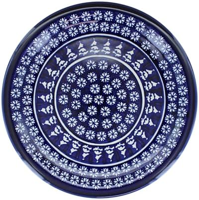 Blue Rose Polish Pottery - Blue Winter Nights Dinner Plate - 10.75"