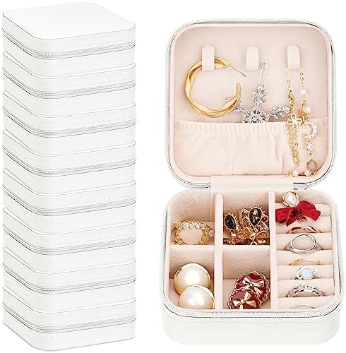 Leezmark 8 Pcs Jewelry Travel Case, Bridesmaid Gifts Set Of 8, Velvet