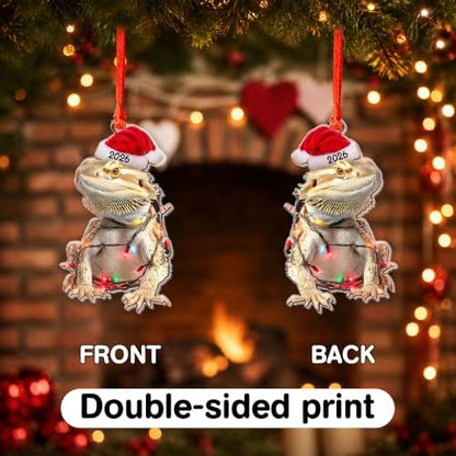 Bearded Dragon Christmas Ornament 2026, Pet Reptile Animal 3.75"